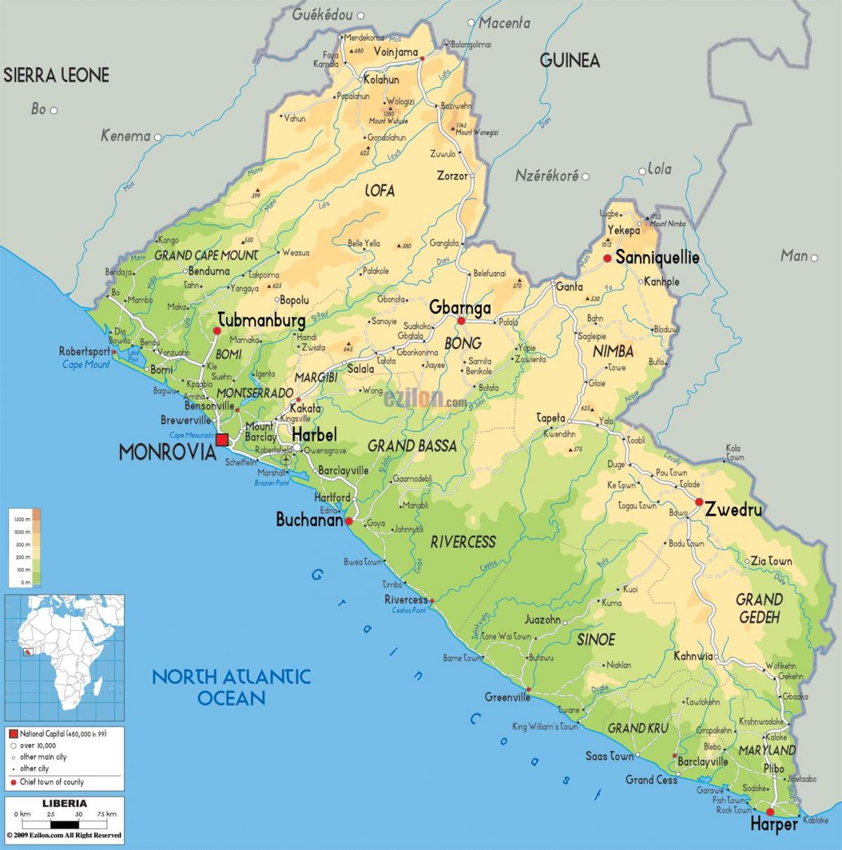 малювати на карті Ліберії